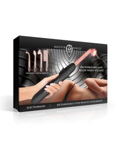 Master Series Elektrawand Rechargeable Violet Wand w/Attachments - Black
