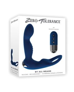 Zero Tolerance By All Means Prostate Vibrator w/Remote Control - Blue